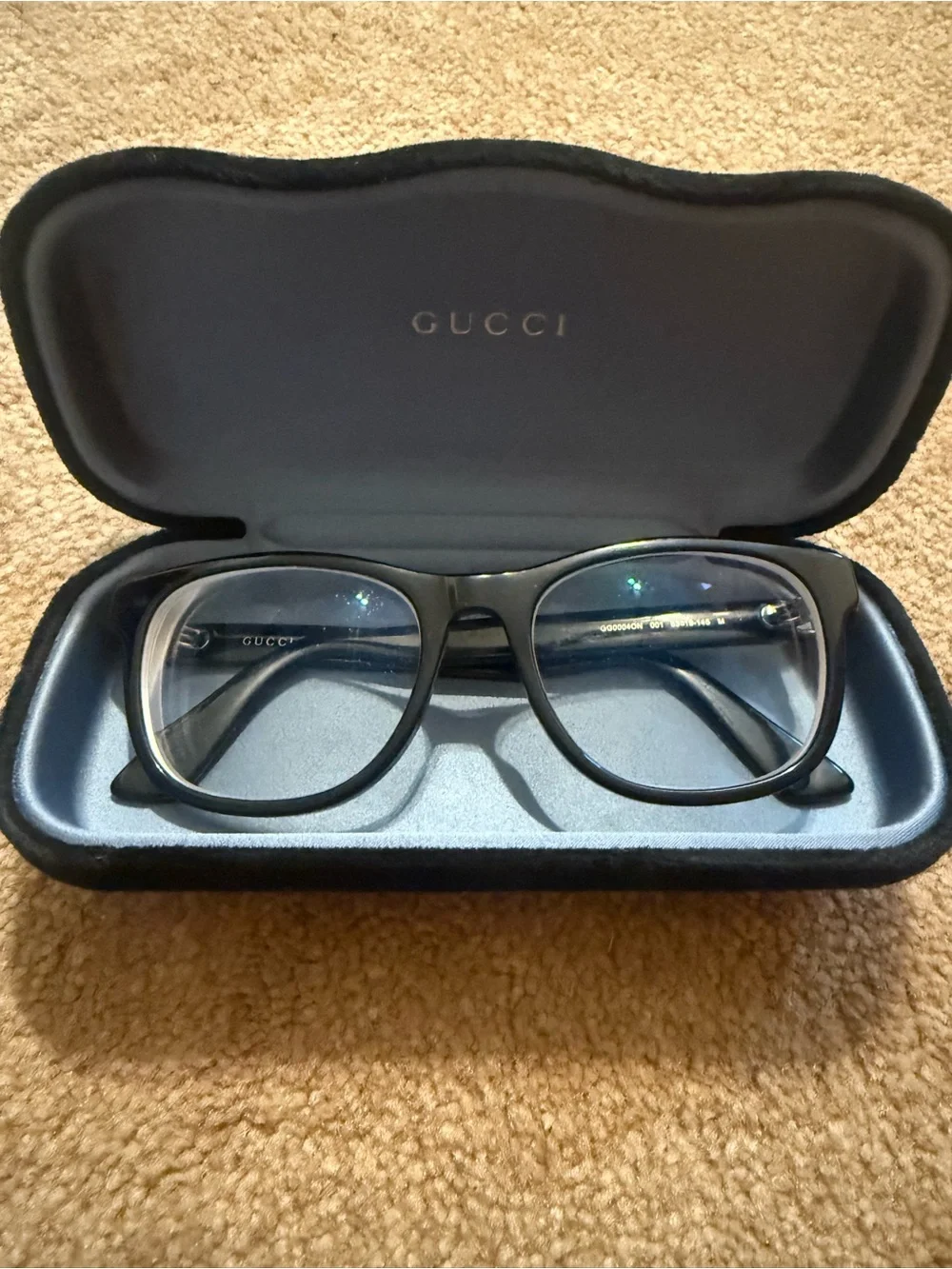 Gucci Black Acetate Men's Eyeglasses - Classic Designer Frame